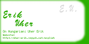 erik uher business card